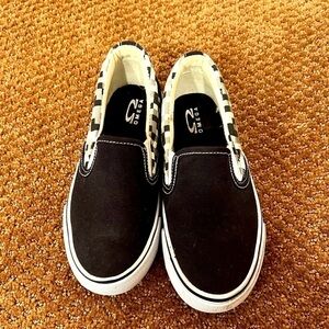 Omega Toddler Boys Slip-on Shoes Black Checkered Y2K Size 12